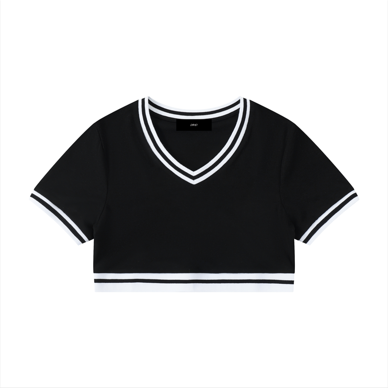 V-Neck Crop T-Shirt