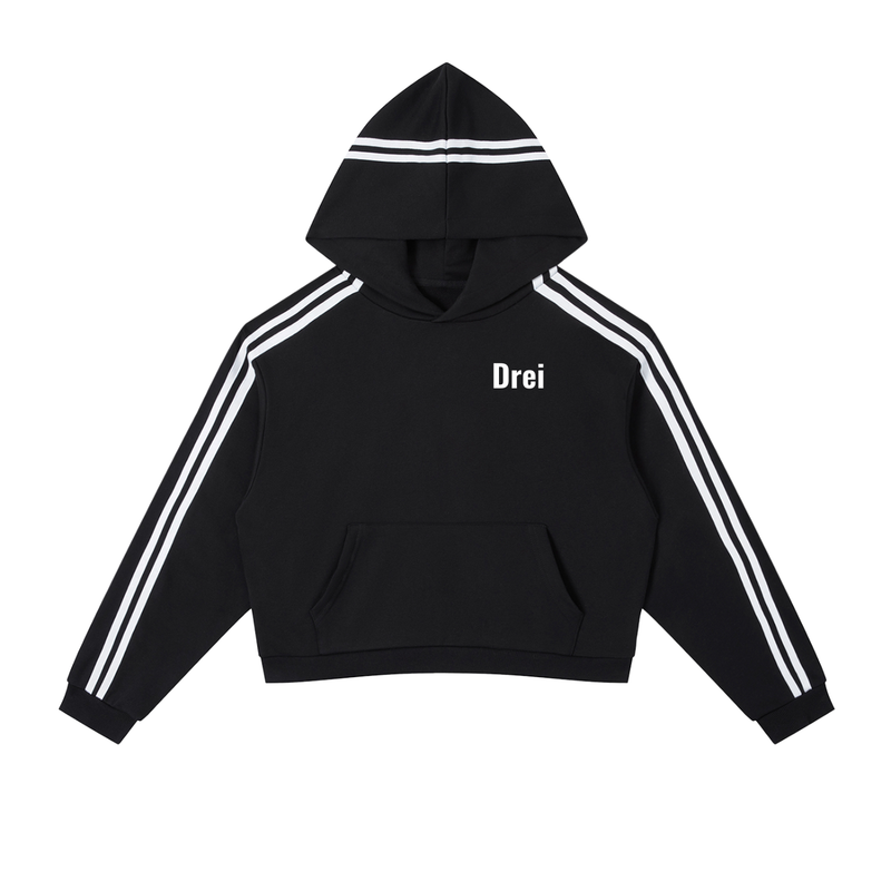 Stripe Cropped Hoodie
