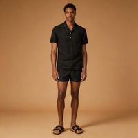 Linen Short Sleeve Polo T-Shirt