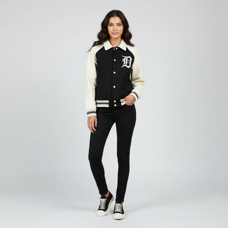 Women’s Motor City Varsity Jacket (Apricot/Black & Apricot/Green)