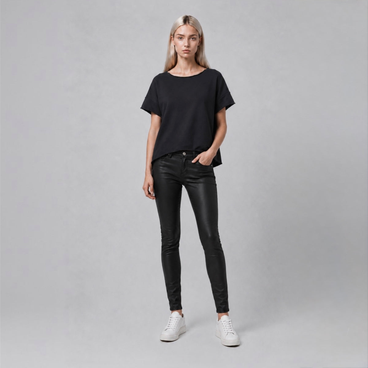 Women’s Boxy Raw Edge T-Shirt