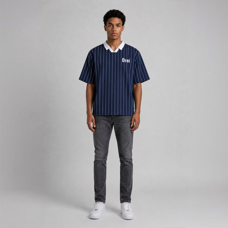 Pinstripe Collared Jersey