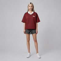 Women’s Pinstripe Collared Jersey