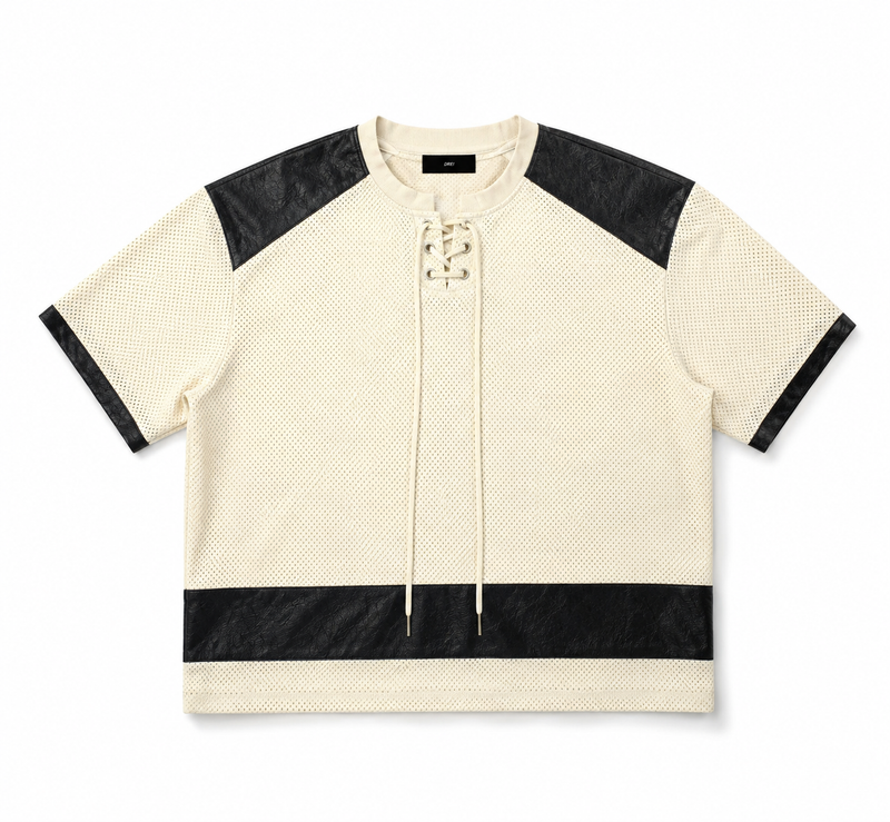 Raglan Sleeve Mesh Boxy T-Shirt