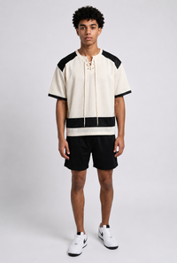 Raglan Sleeve Mesh Boxy T-Shirt