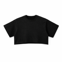 Snow Washed Raw Edge Crop Top