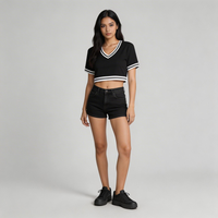 V-Neck Crop T-Shirt