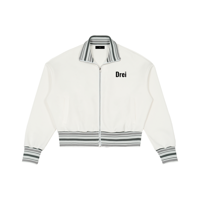 Women’s Striped Collar Zip Jacket