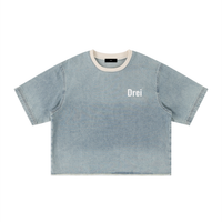 Women’s Vintage Wash Boxy Denim T-Shirt