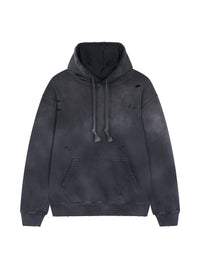 Hand-Frayed Monkey Washed Hoodie