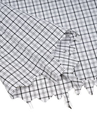 Distressed Plaid Boxy Shirt