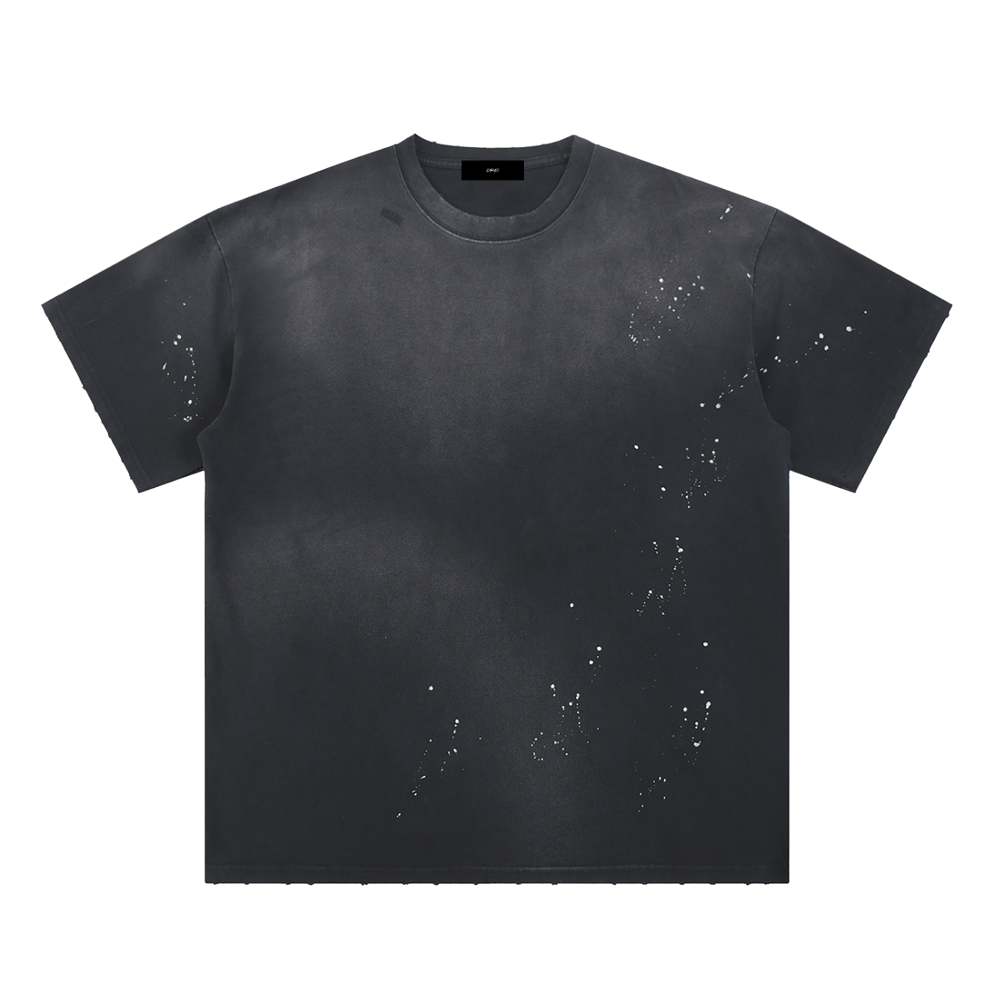 Hand-Frayed Paint Splattered T-Shirt