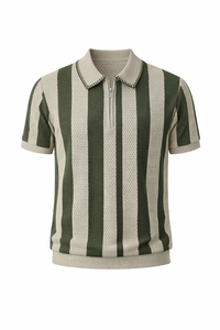 Two-Tone Short Sleeve Polo