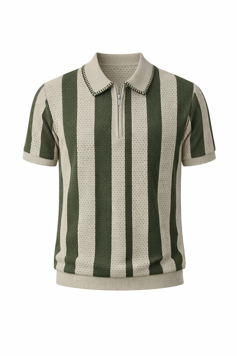 Two-Tone Short Sleeve Polo