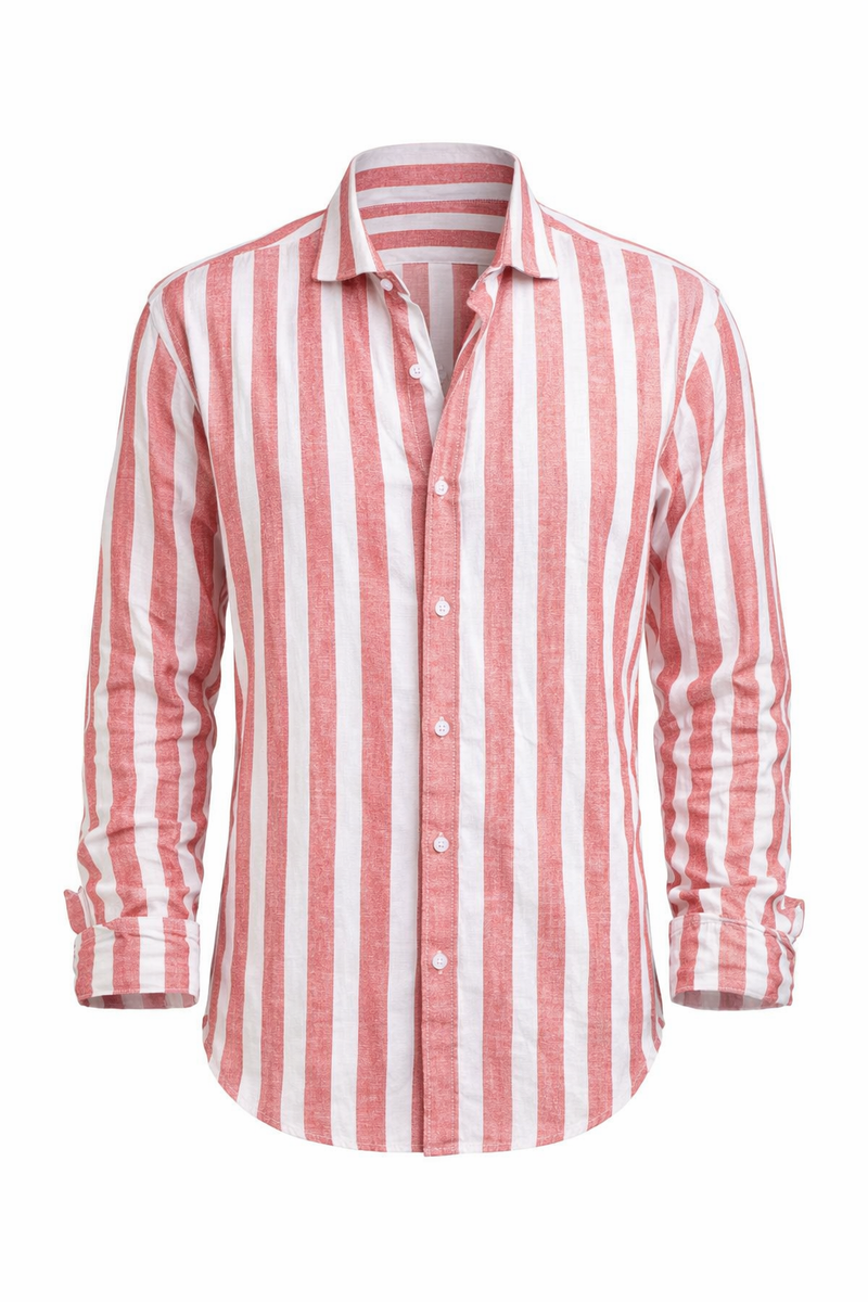 Striped Long Sleeve Buttoned Shirt
