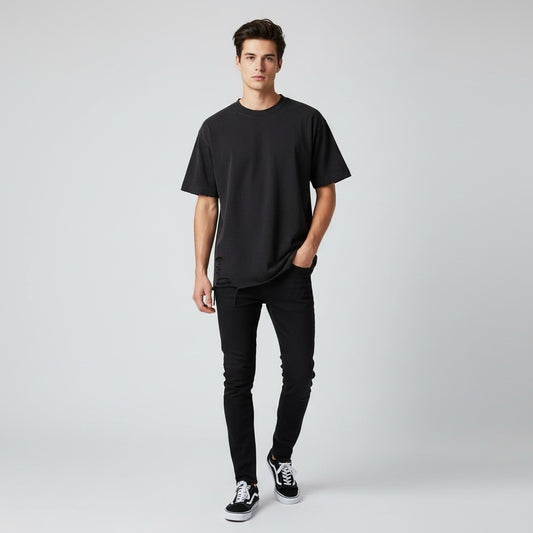 Snow Washed Distressed T-Shirt