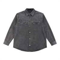 Denim Vintage Washed Buttoned Jacket