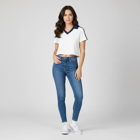 Striped Cropped Jersey