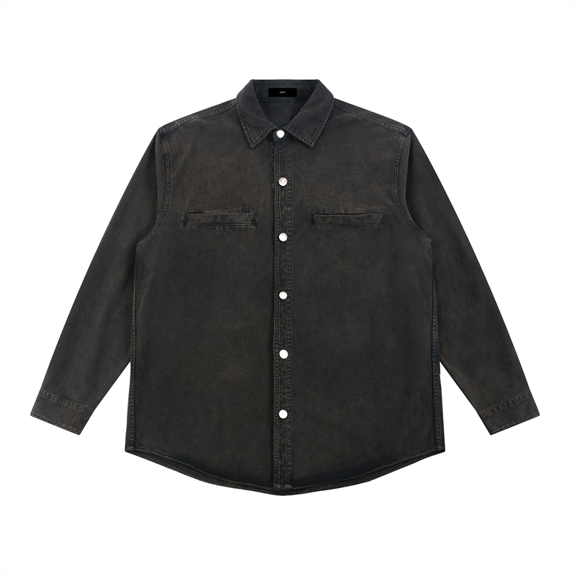 Denim Vintage Washed Buttoned Jacket