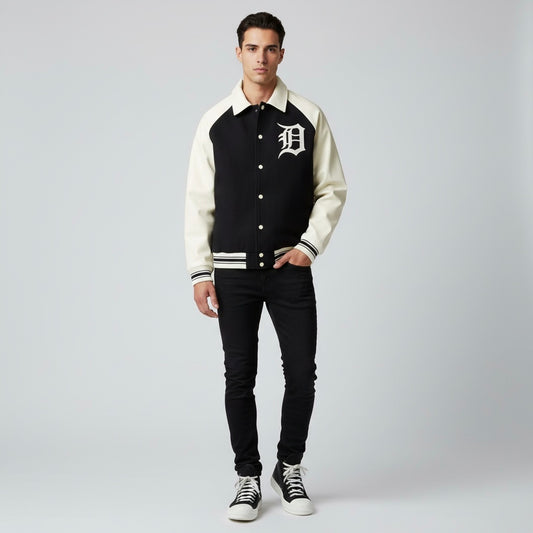 Men’s Motor City Varsity Jacket (Apricot/Black & Apricot/Green)