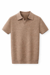 Collared Neck Short Sleeve Polo