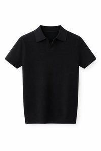 Collared Neck Short Sleeve Polo
