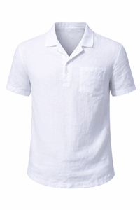 Linen Short Sleeve Polo T-Shirt