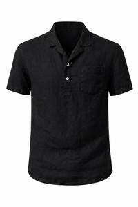 Linen Short Sleeve Polo T-Shirt