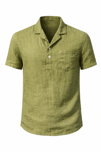 Linen Short Sleeve Polo T-Shirt