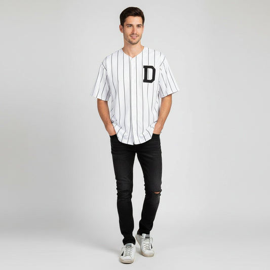 Men’s Pinstripe Baseball Jersey