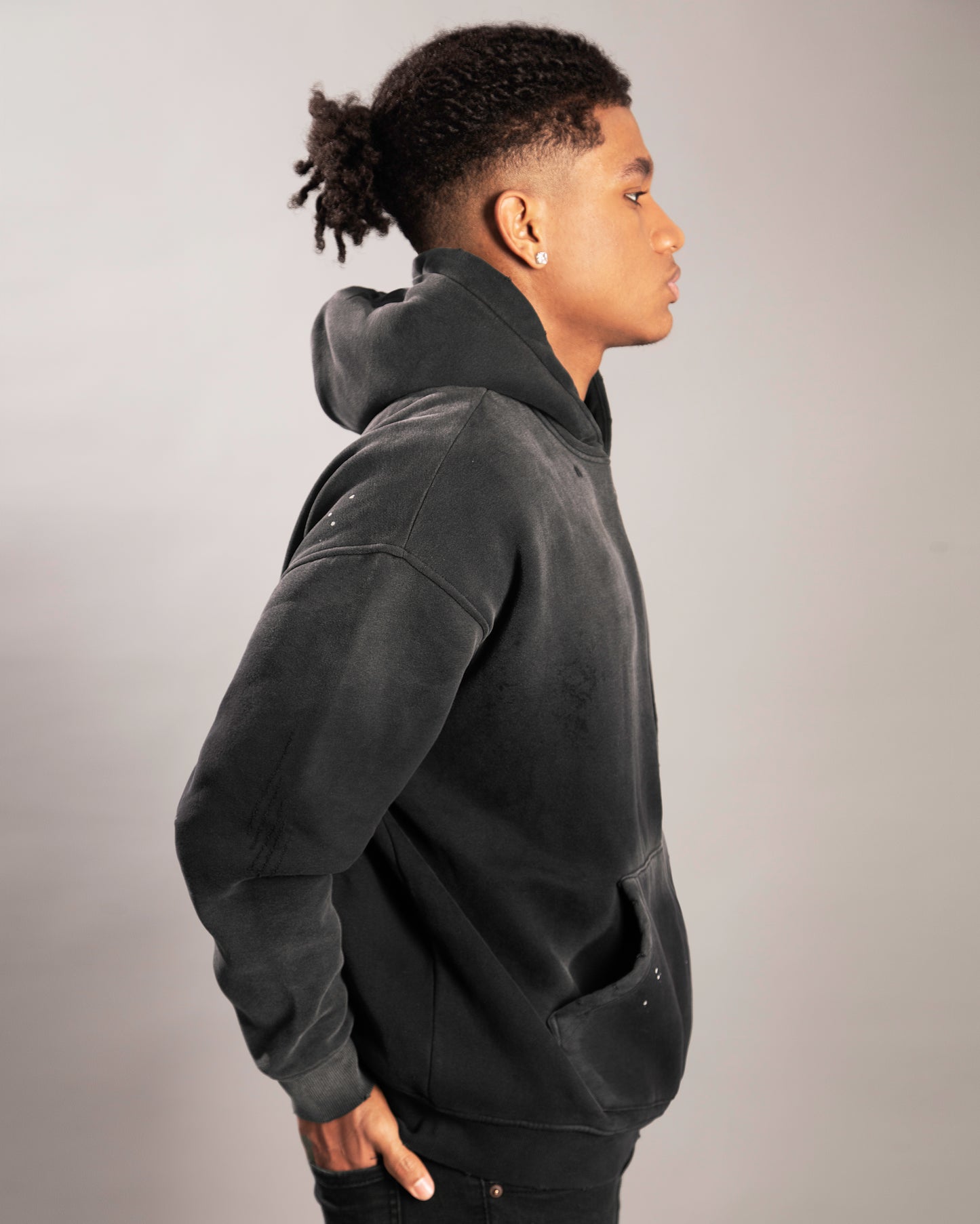 Vintage Wash Distressed Hoodie