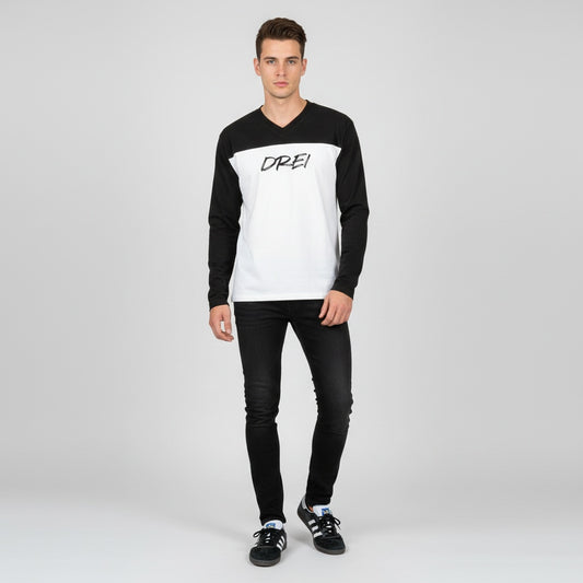 Color-Block Long Sleeve T-Shirt