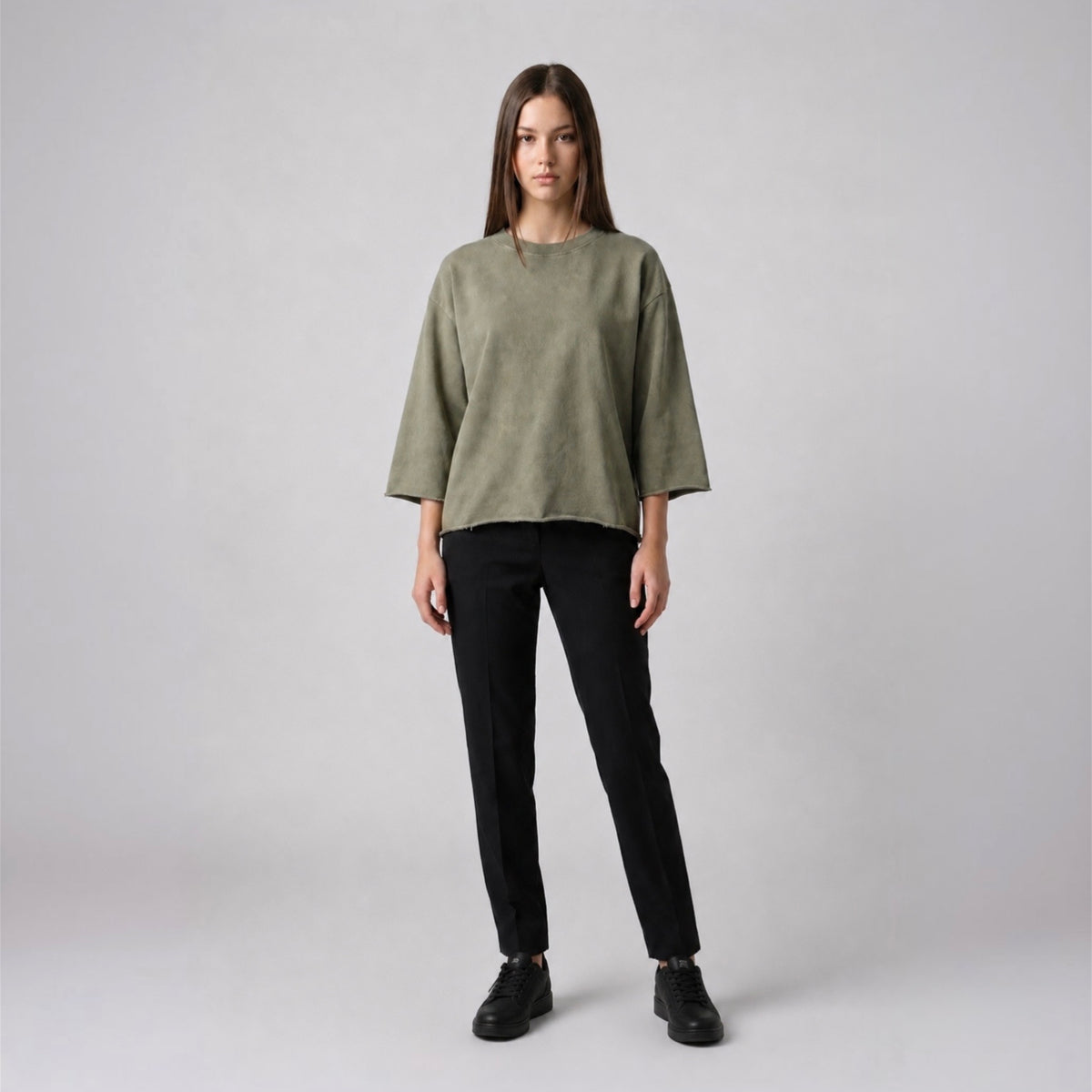 Women’s Mineral Wash Raw Hem Boxy T-Shirt