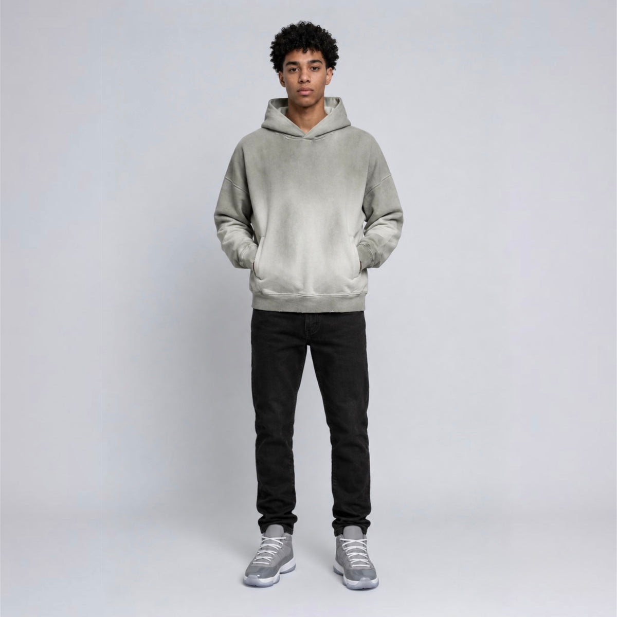 Distressed Boxy Hoodie