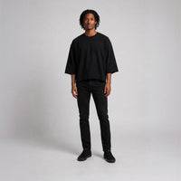 Men’s Mineral Wash Raw Hem Boxy T-Shirt