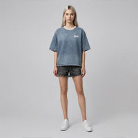 Women’s Vintage Wash Boxy Denim T-Shirt