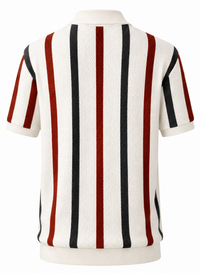 Striped Short Sleeve Polo T-Shirt