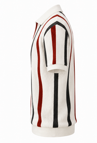 Striped Short Sleeve Polo T-Shirt