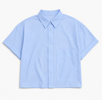 Women’s Striped Boxy Cropped Shirt