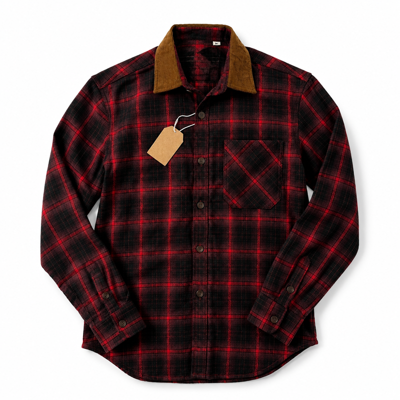 Men's Plaid Button Up Shirt