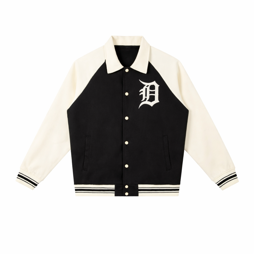 Women’s Motor City Varsity Jacket  (Apricot/Black & Apricot/Green)