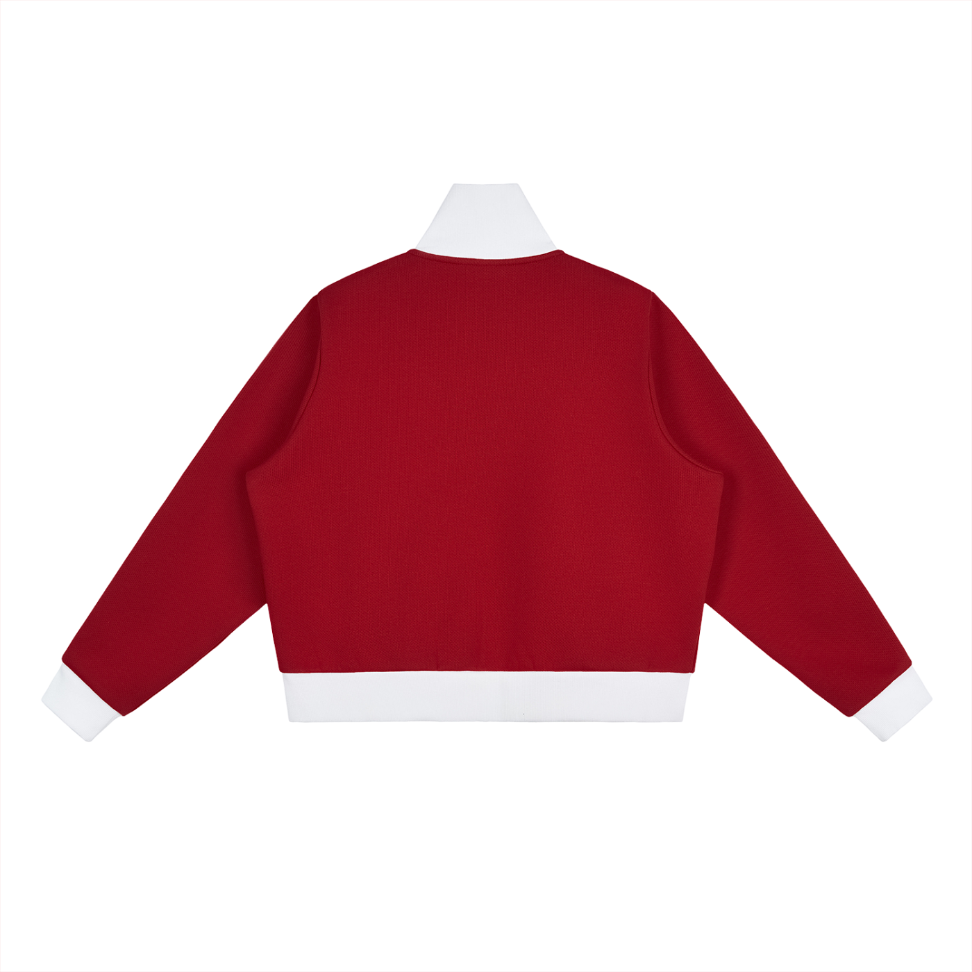 Stripe Fleece Cropped Track Jacket