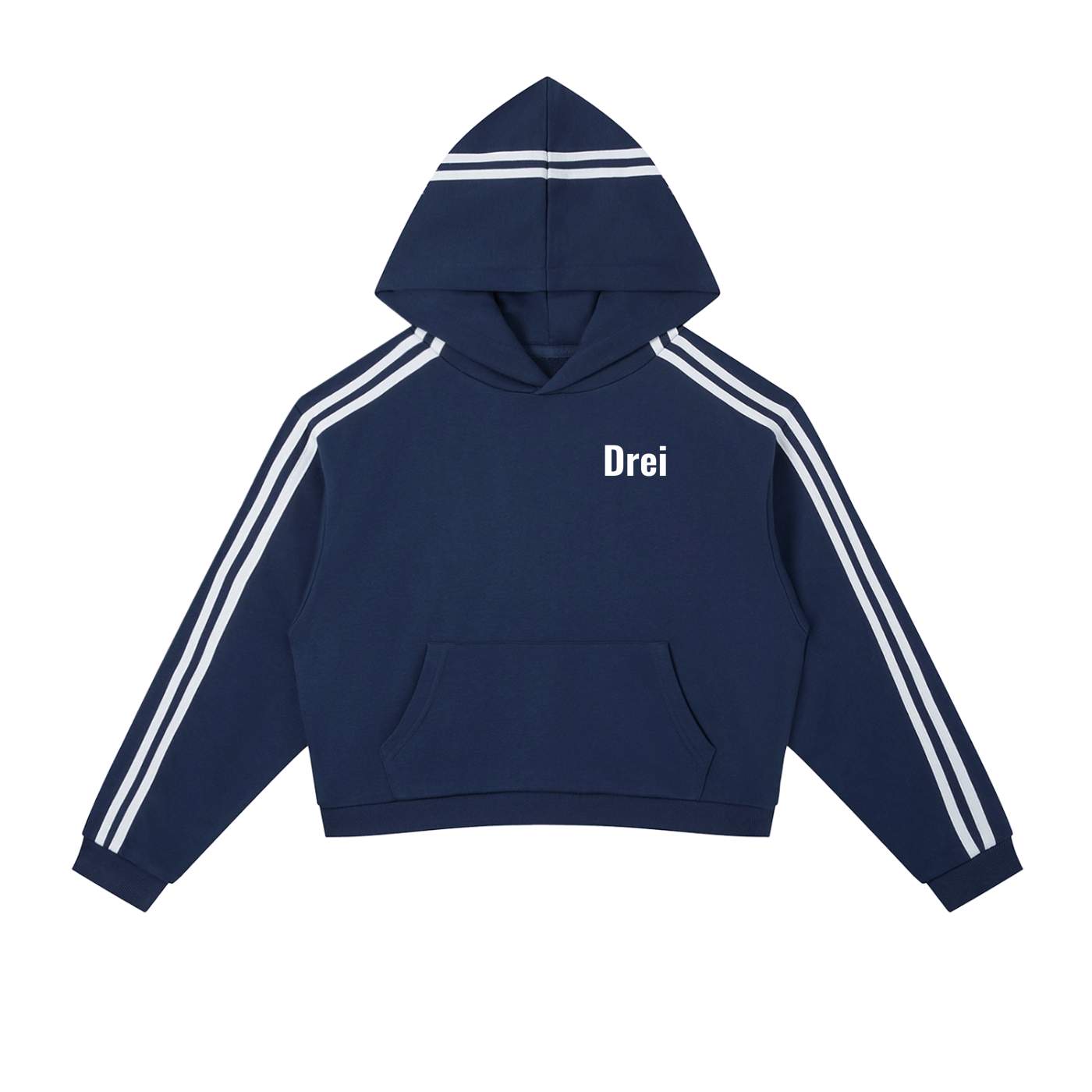 Stripe Cropped Hoodie