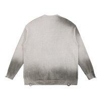 Men's Distressed Ripped Crewneck Sweater