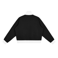 Stripe Fleece Cropped Track Jacket