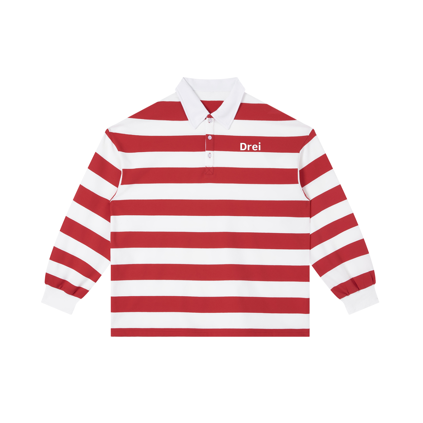 Men’s Stripe Polo Long Sleeve Shirt