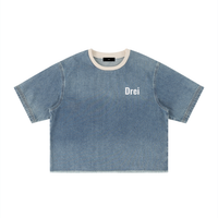 Women’s Vintage Wash Boxy Denim T-Shirt