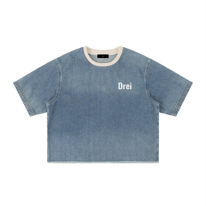 Women’s Vintage Wash Boxy Denim T-Shirt