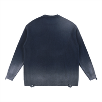 Men's Distressed Ripped Crewneck Sweater