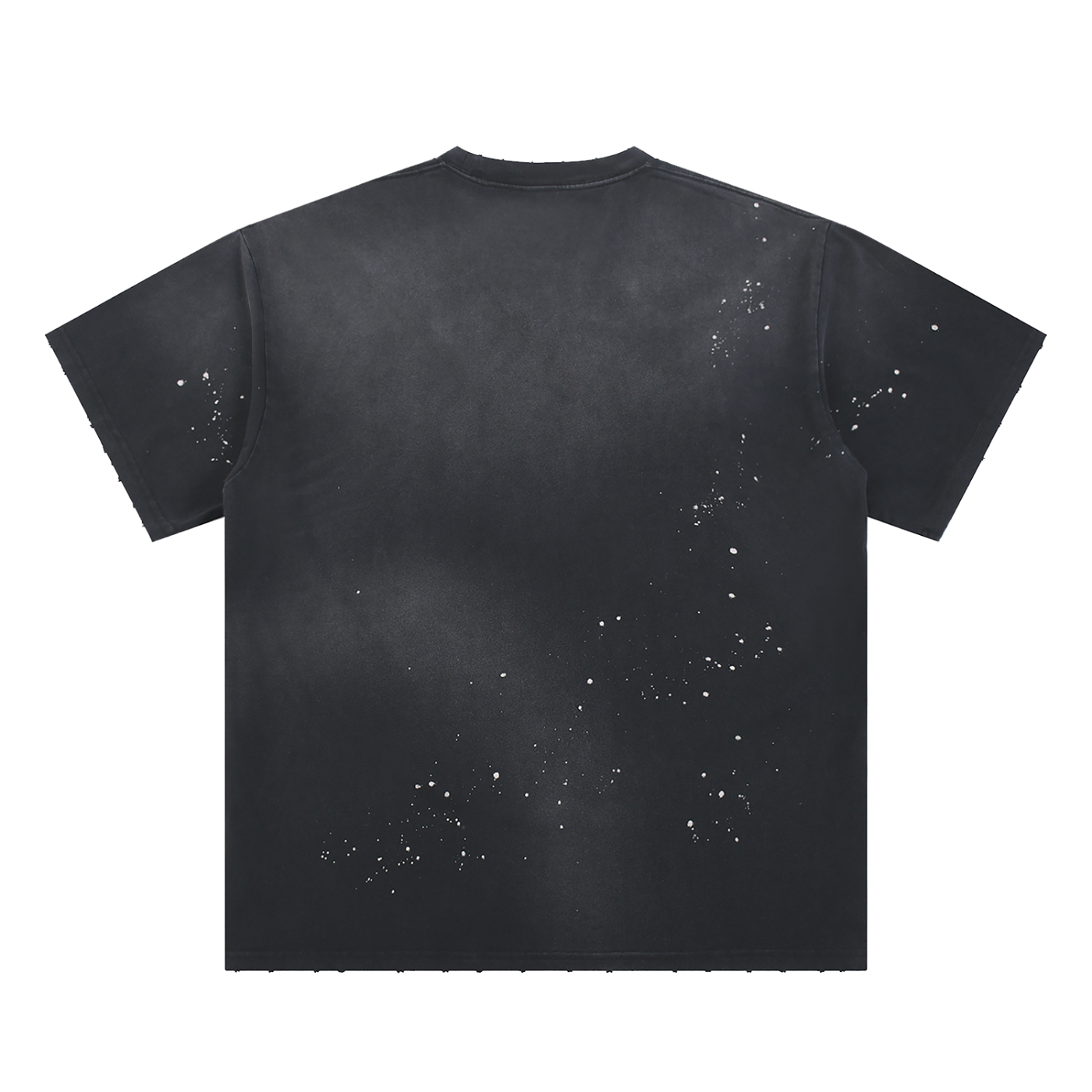 Hand-Frayed Paint Splattered T-Shirt